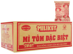 Mì ăn liền Bốn Tôm hương vị tôm Miliket Thùng 100 gói