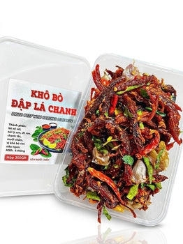 Khô bò đập lá chanh hộp 350g (KC)