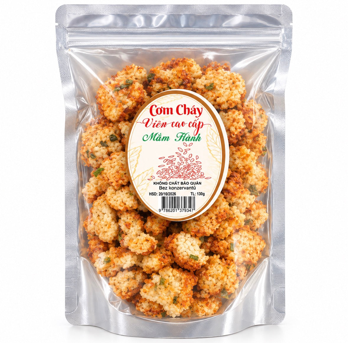 Cơm cháy viên mắm hành gói 300g (ht)