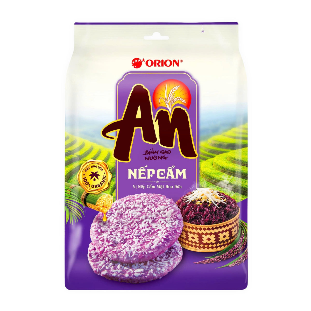 Bánh gạo nướng nếp cẩm gói 151g