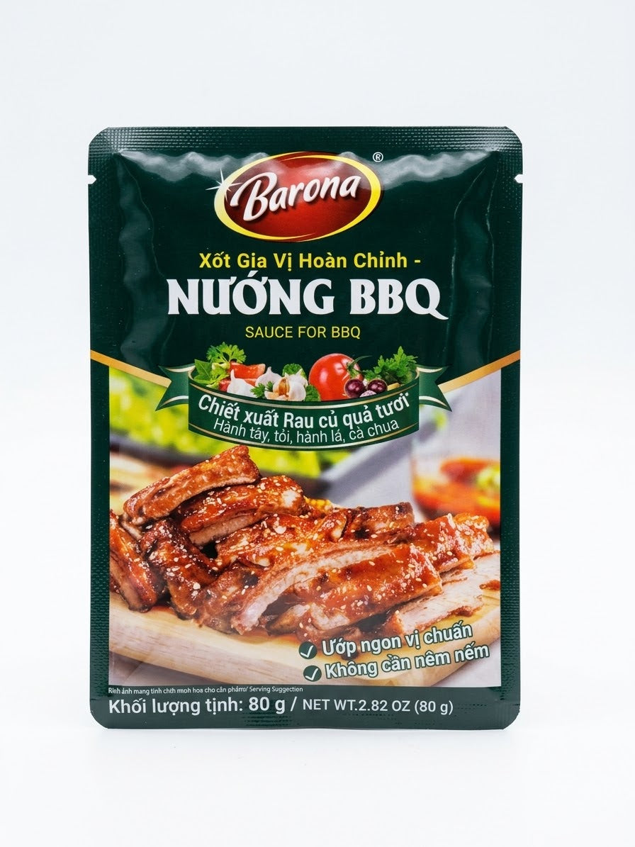 Gia vị nướng BBQ Barona gói 80g