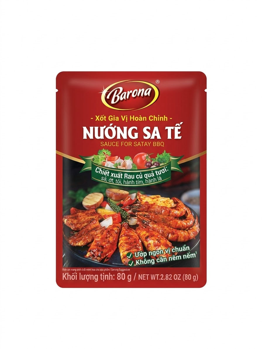 Gia vị nướng sa tế Barona gói 80g