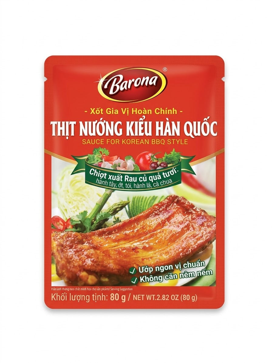 Gia vị thịt nướng hàn quốc Barona gói 80g