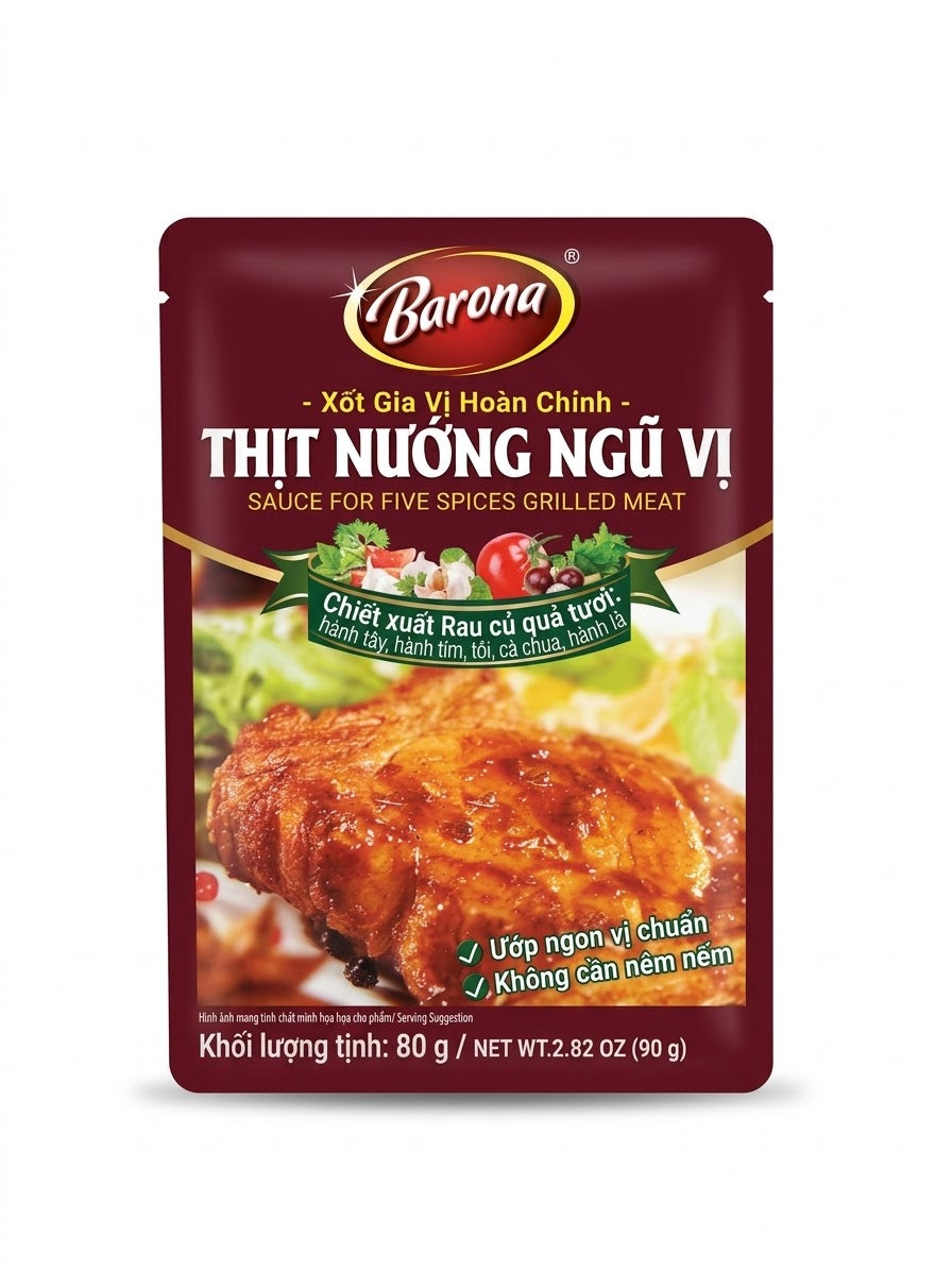 Gia vị thịt nướng ngũ vị Barona gói 80g