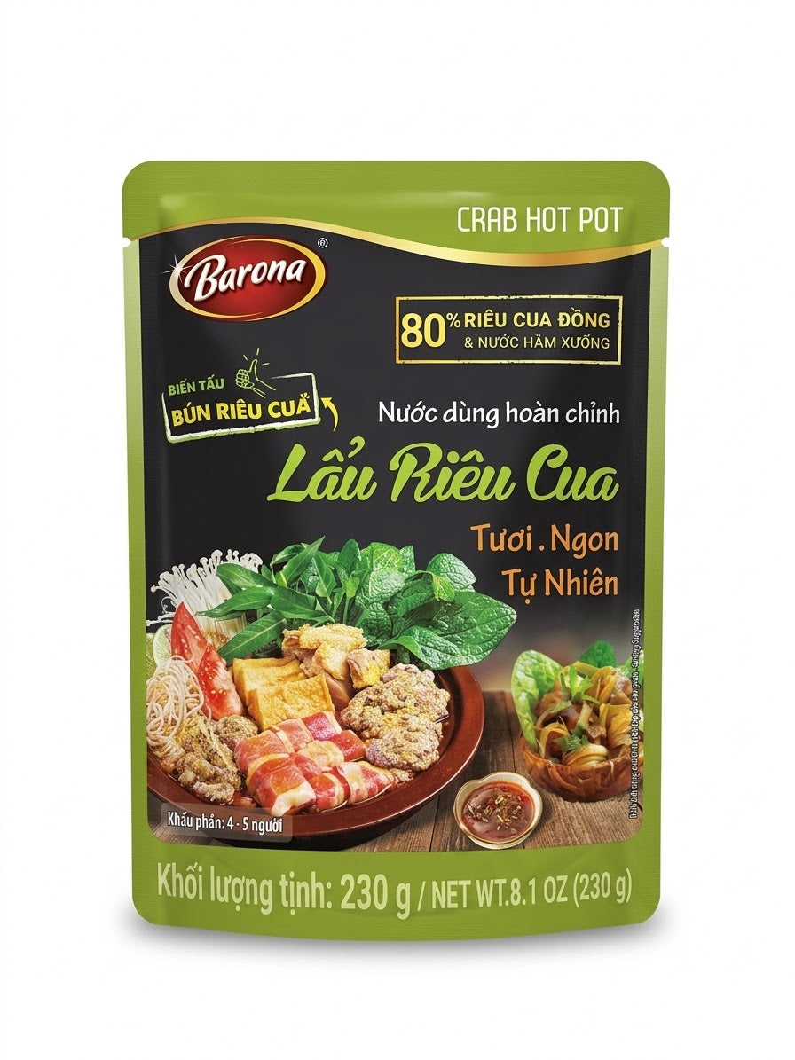 Gia vị hoàn chỉnh lẩu riêu cua Barona gói 230g