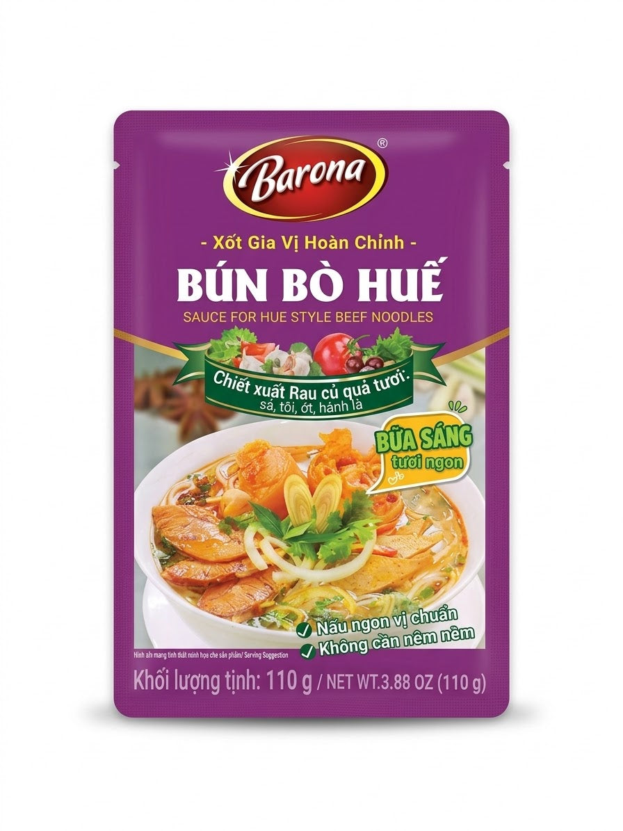 Xốt gia vị hoàn chỉnh Bún bò huế Barona 110g