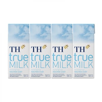 Sữa TH true milk nguyên chất không đường 4x180ml