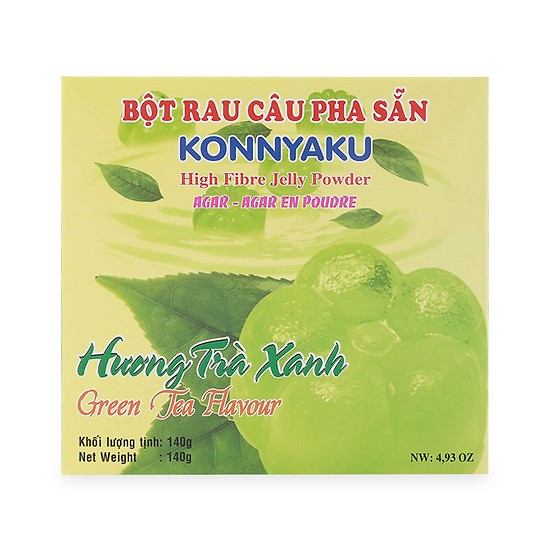 Bột Rau Câu Pha Sẵn Hương Trà Xanh Hộp 140g