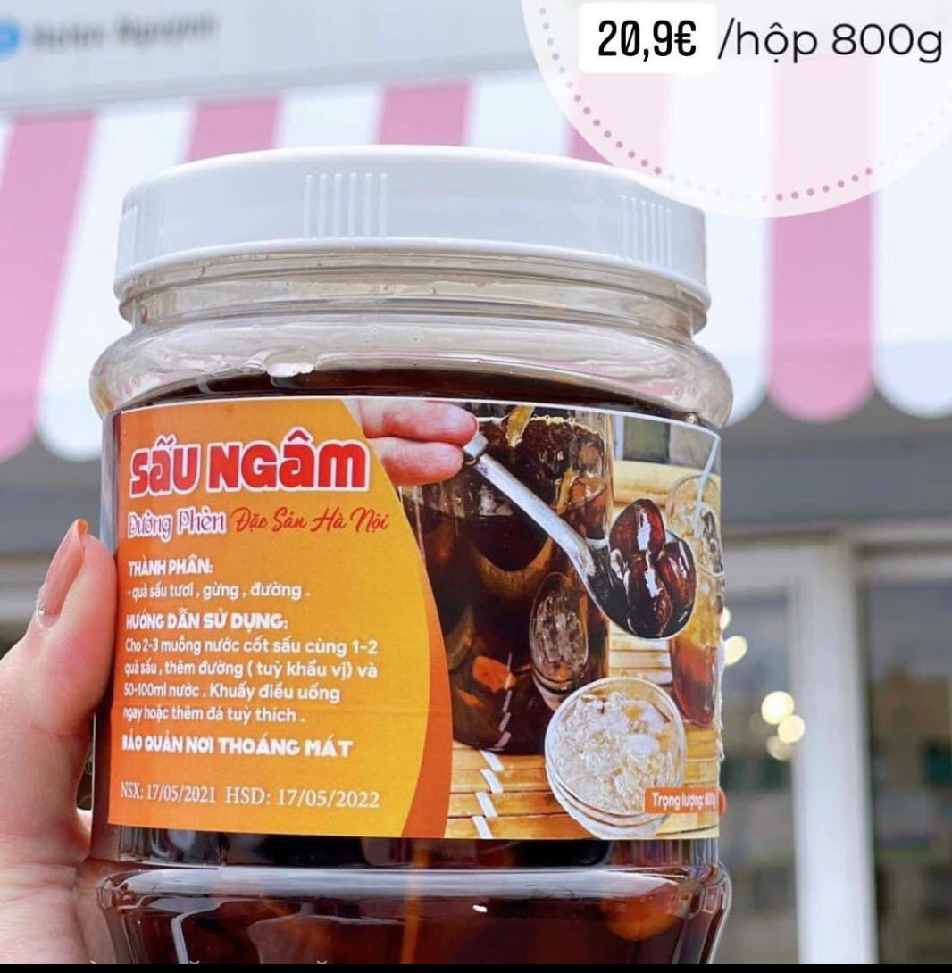 Sấu ngâm đường phèn hộp 800g