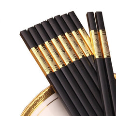 Bộ 10 đôi đũa mạ vàng