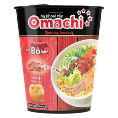 Mì Ly Omachi Hương Vị Xốt Bò Hầm Thùng 24 gói x 68g