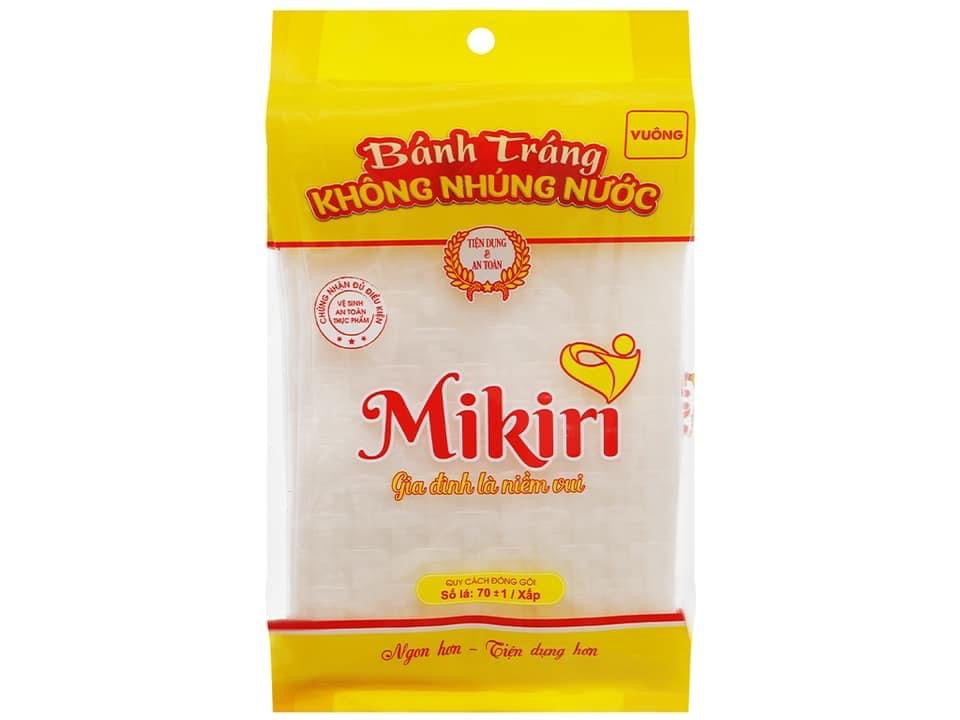 Bánh tráng vuông không nhúng nước Mikiri gói 70lá