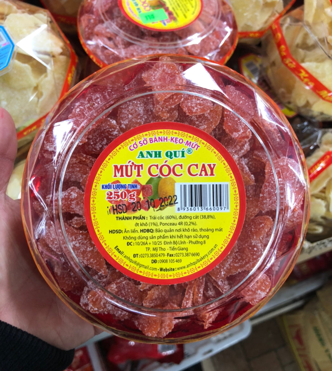 Mứt cóc cay hộp 250g