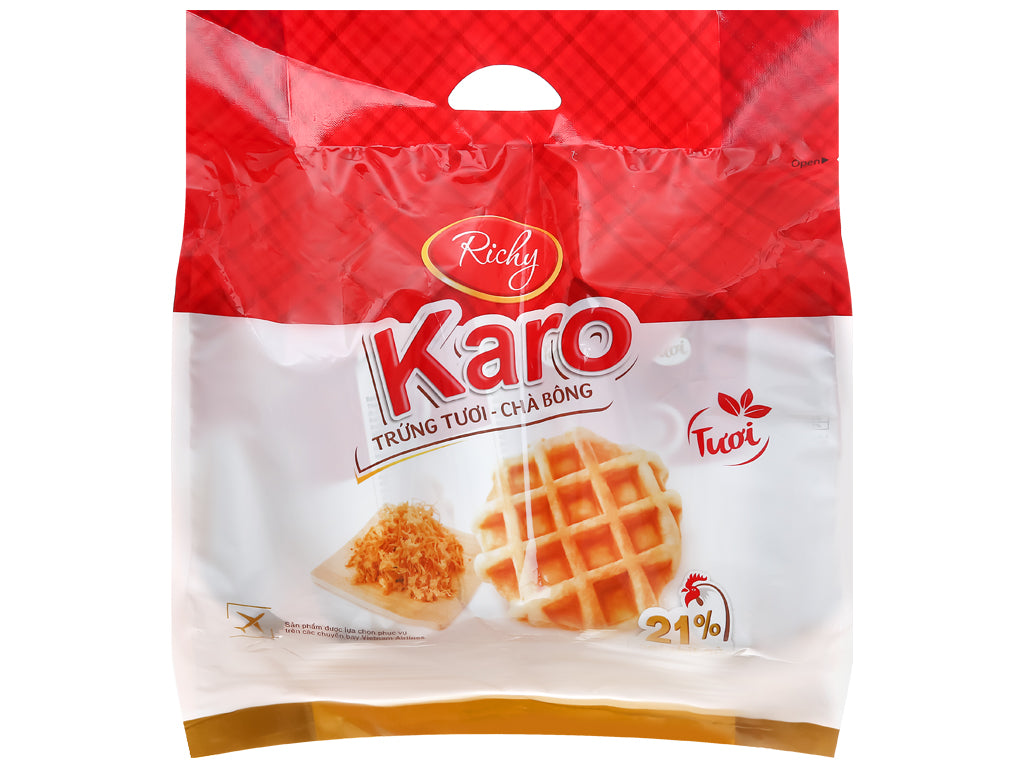 Bánh trứng tươi chà bông Karo Richy 156g(6gói)