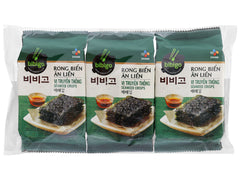 Rong biển ăn liền Bibigo vị truyền thống lốc 3gói x5g