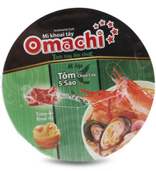 Mì Ly Omachi Vị Tôm Chua Cay Thùng 24 ly x 67g