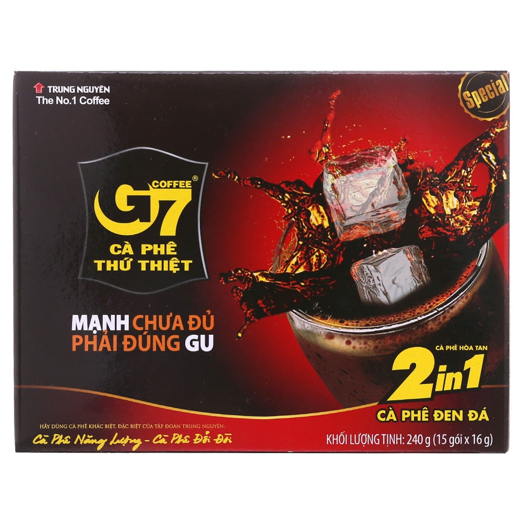 Cà phê đen đá  G7 2 trong 1 240g (16g x 15 gói)