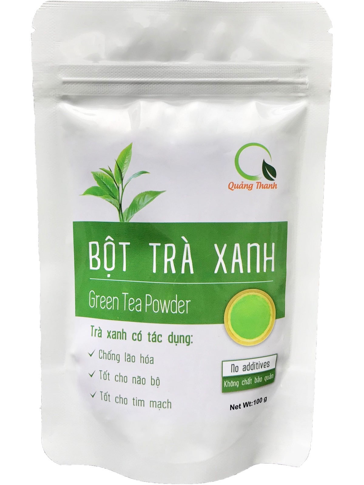 Bột trà xanh nguyên chất gói 100g