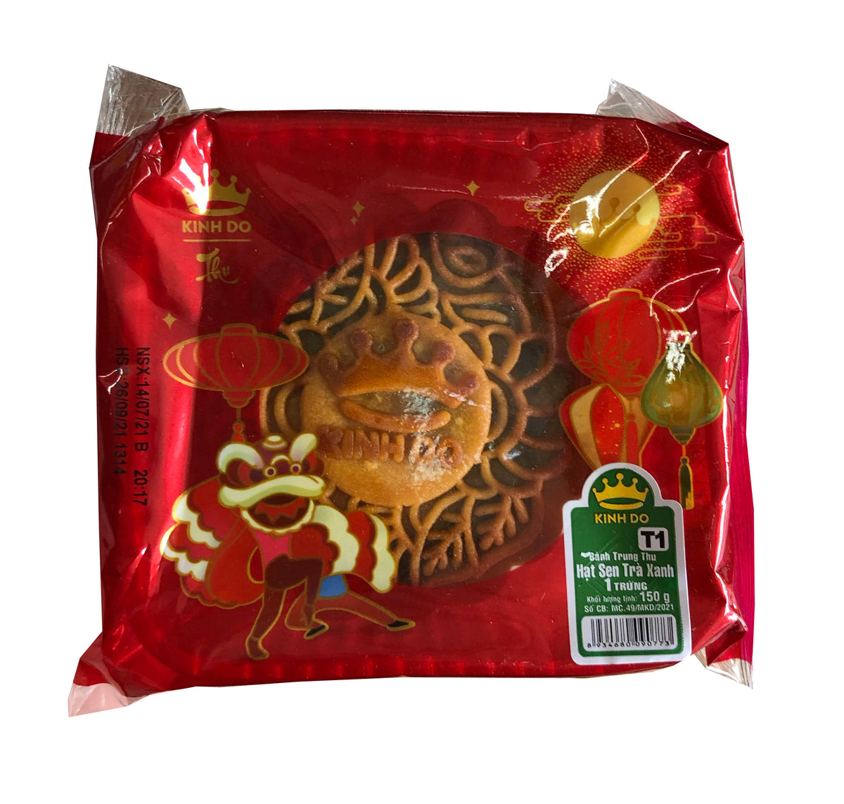Bánh Trung Thu Kinh Đô hạt sen trà xanh 150g