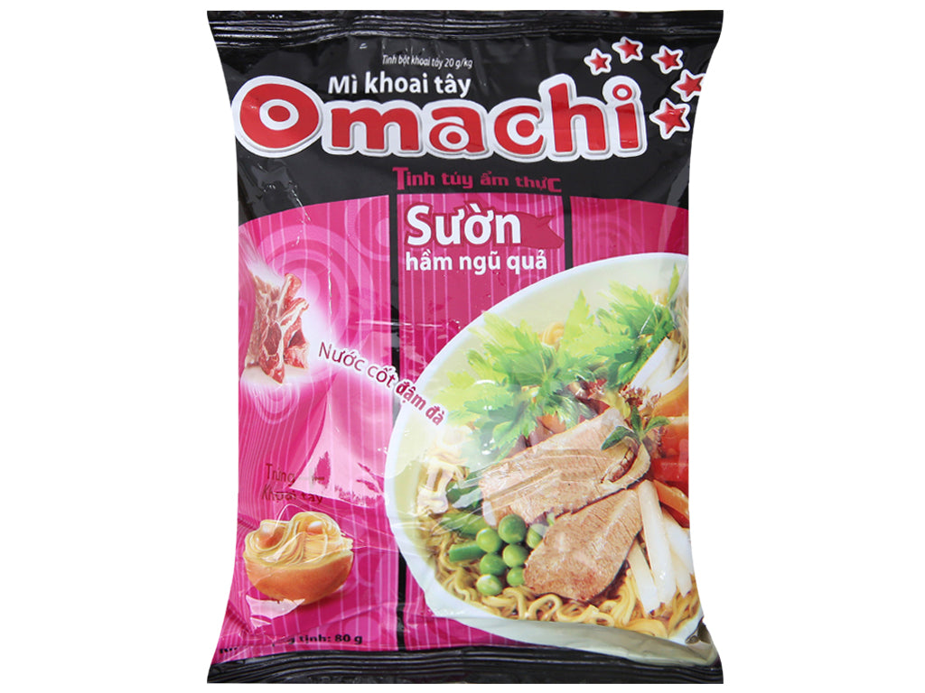 Thùng 30 Gói Mì Omachi Sườn Hầm Ngũ Quả (80gr/Gói) – SaPhaVi