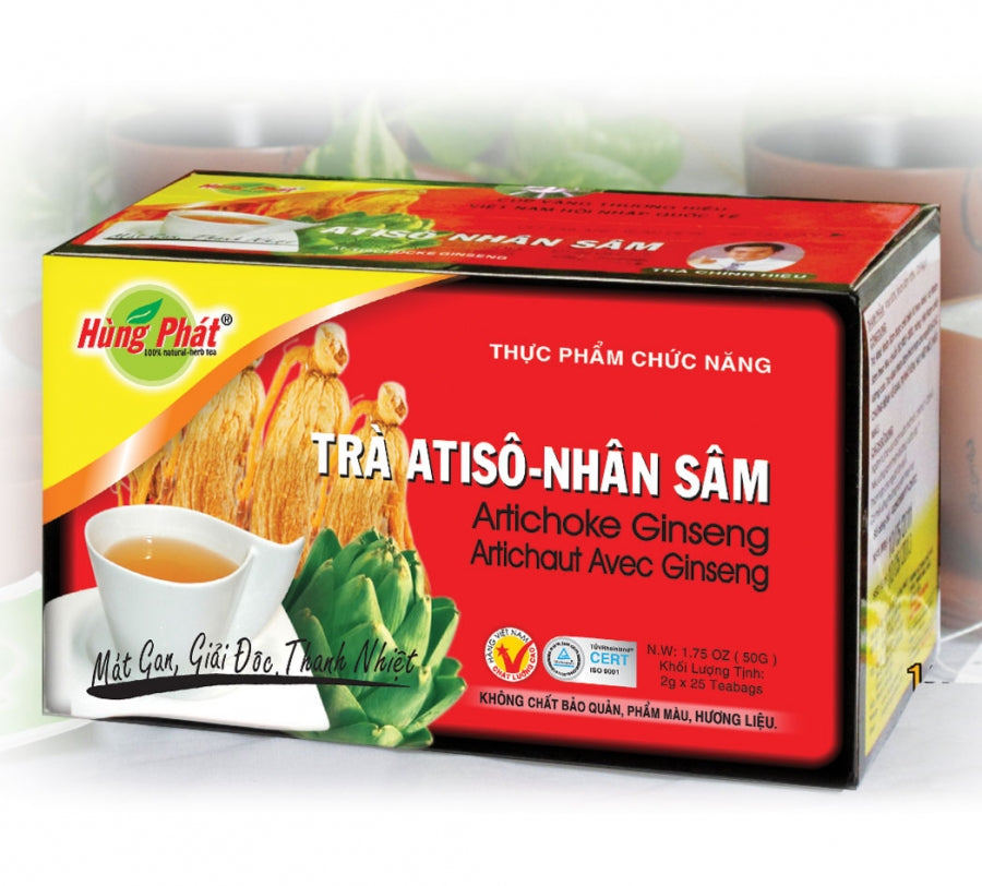 Trà atiso - nhân sâm Hùng Phát hộp 50g