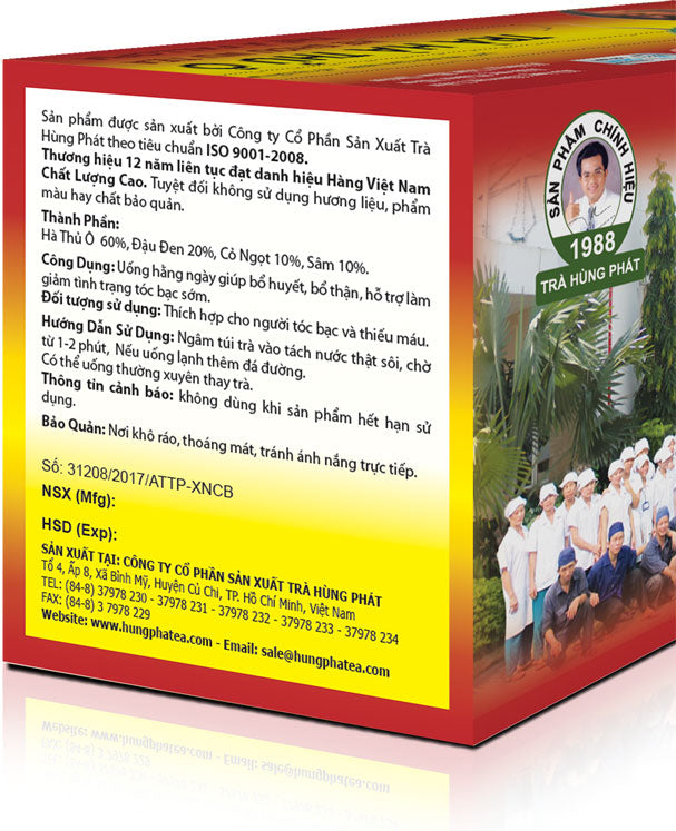 Trà Hà Thủ Ô Hùng Phát hộp 50g(25 gói x 2g)
