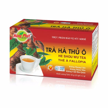 Trà Hà Thủ Ô Hùng Phát hộp 50g(25 gói x 2g)